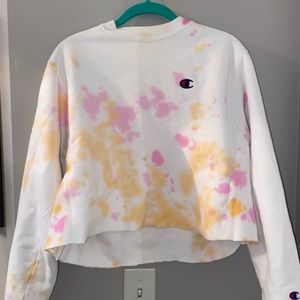 Tie dye champion sweatshirt
